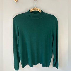 Chico’s Emerald Green Holiday Turtleneck Size 1